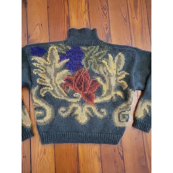 Linda Allard Ellen Tracy Womens L Vintage Mohair Blend Mock Neck Sweater  90s - Picture 9 of 10